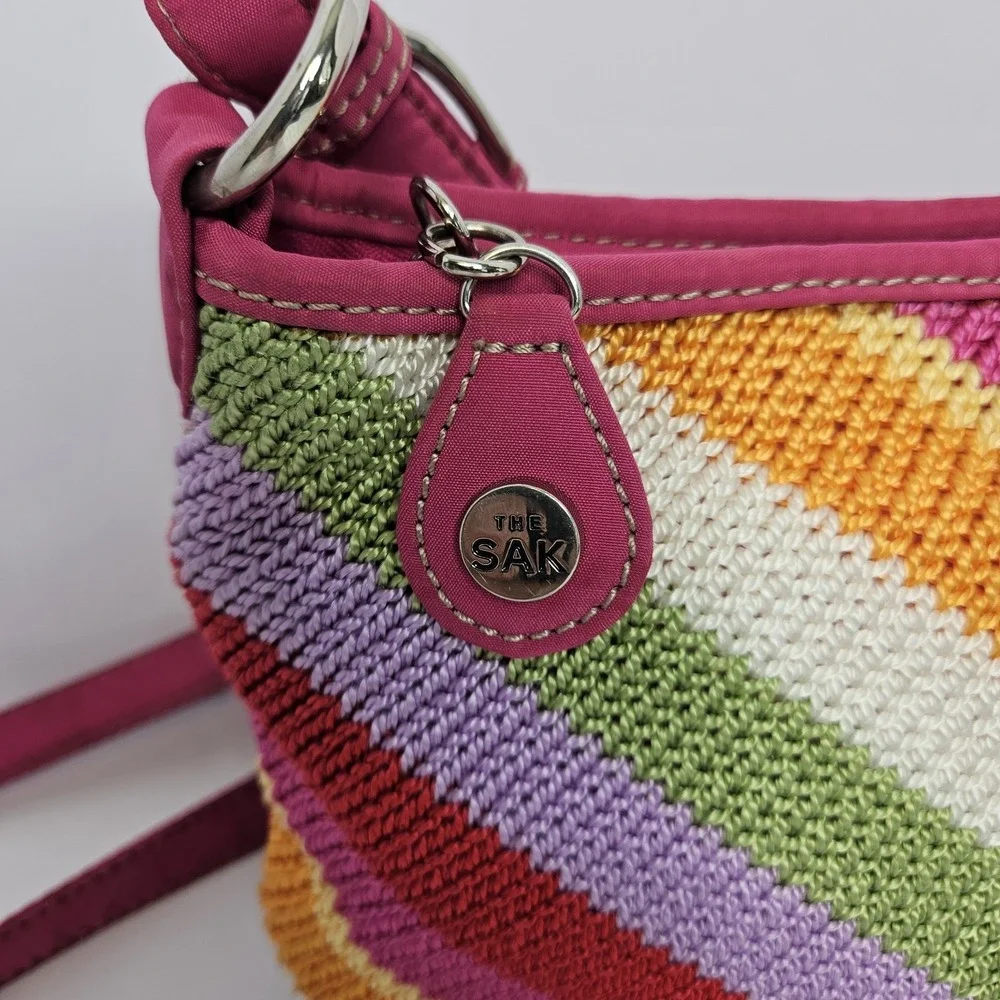 The‎ SAK Purse Crochet Crossbody Mulit Color Adjustable Strap